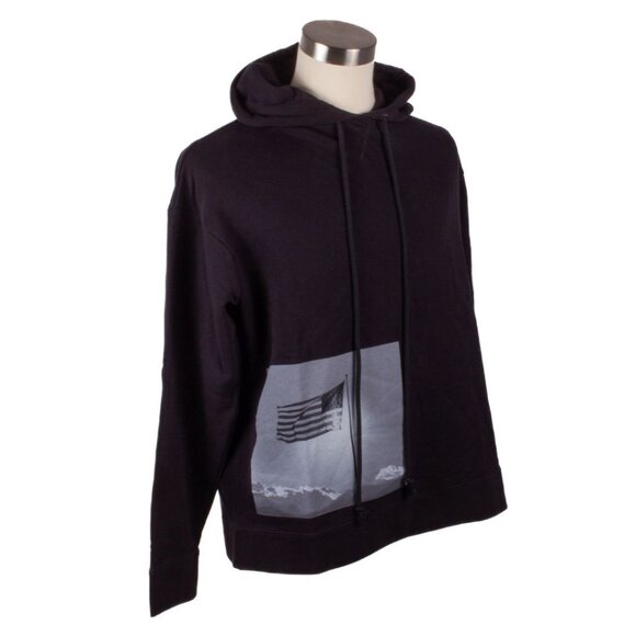 RAF SIMONS x ROBERT MAPPLETHORPE S/S 2017 Archival Black American Flag Hoodie - Picture 2 of 8